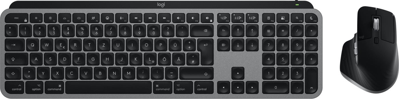 Logitech MX Keys S Combo for Mac clavier Souris incluse maison/bureau Bluetooth QWERTZ Allemand Gris