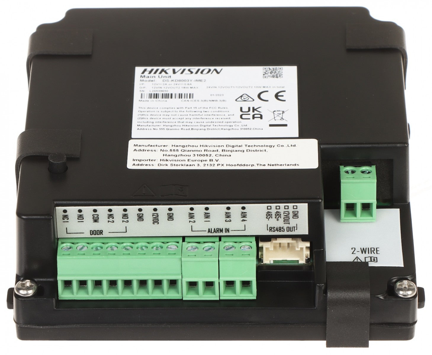 Hikvision DS-KD8003Y-IME2 Unité principale a deux fils