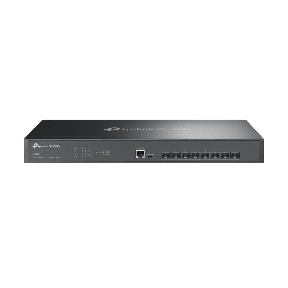 TP-LINK Omada 8-Port 10GE SFP+ L2+ Managed Switch 8x 10G SFP+ Slots RJ45/Micro-USB Console Port