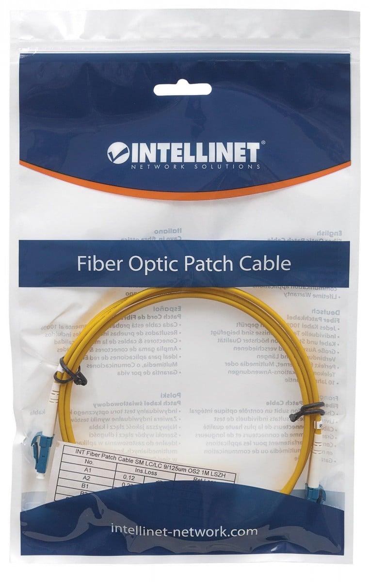 Intellinet 471893 câble de fibre optique 3 m LC OS2 Jaune
