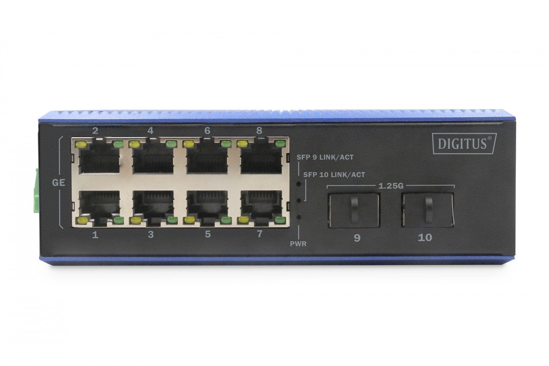 Digitus DN-651151 commutateur réseau Non-géré Gigabit Ethernet (10/100/1000) Connexion Ethernet, supportant l'alimentation via ce port (PoE) Noir, Bleu