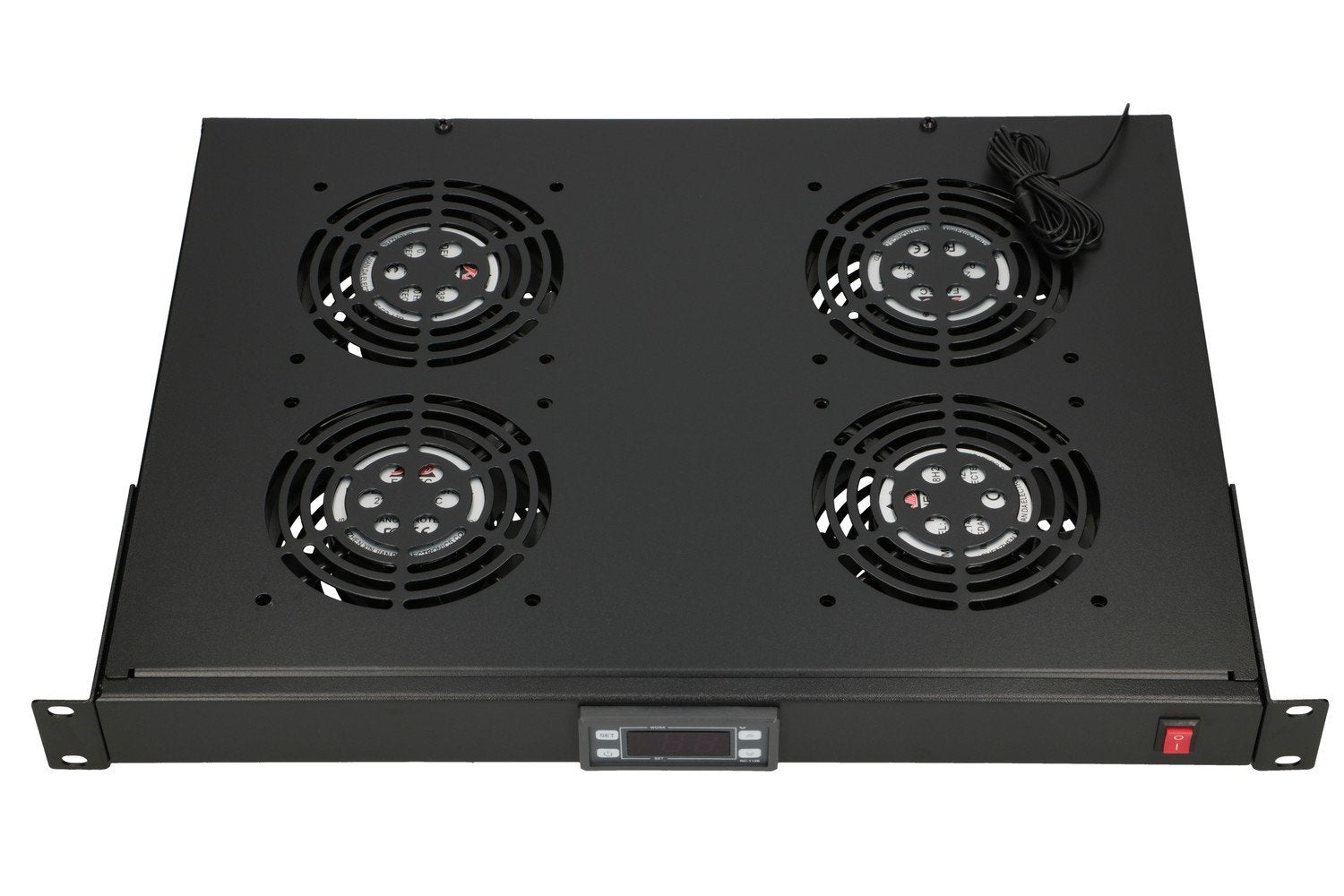 "Extralink 19\"" RACK MOUNT FAN PANEL (4 FANS) WITH THERMOSTAT Panneau ventilation"