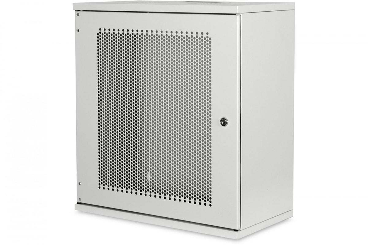 "Armoire réseau suspendue 19"" 12U rack 540x400, portes perforées, gris, non divisée, non assemblée, 60kg 595x540x400 mm, porte avant perforée, gris"