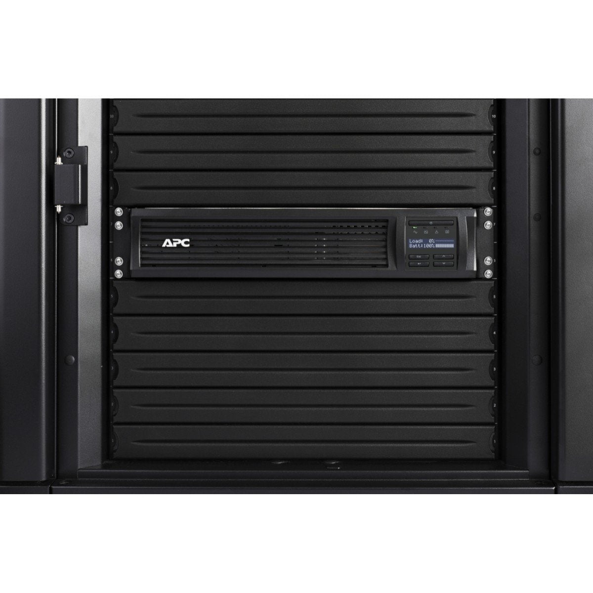 APC Smart-UPS 750VA LCD RM UPS rack-mountable AC 230V 500Watt 750VA Ethernet RS-232 USB output connectors 6 2U Black