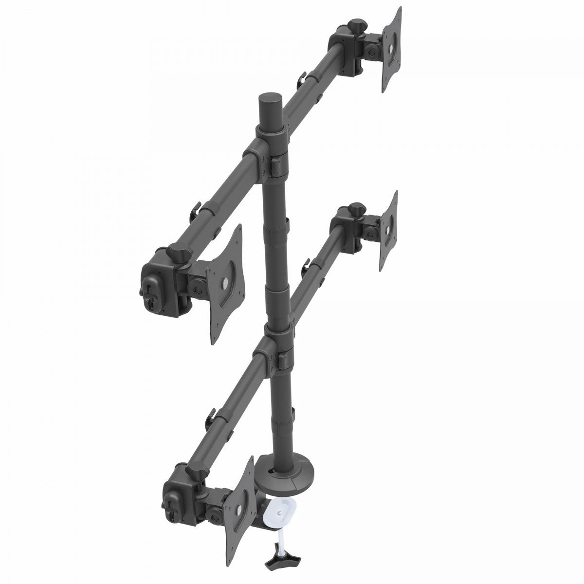 Desk Mount Quad Monitor Arm - Steel