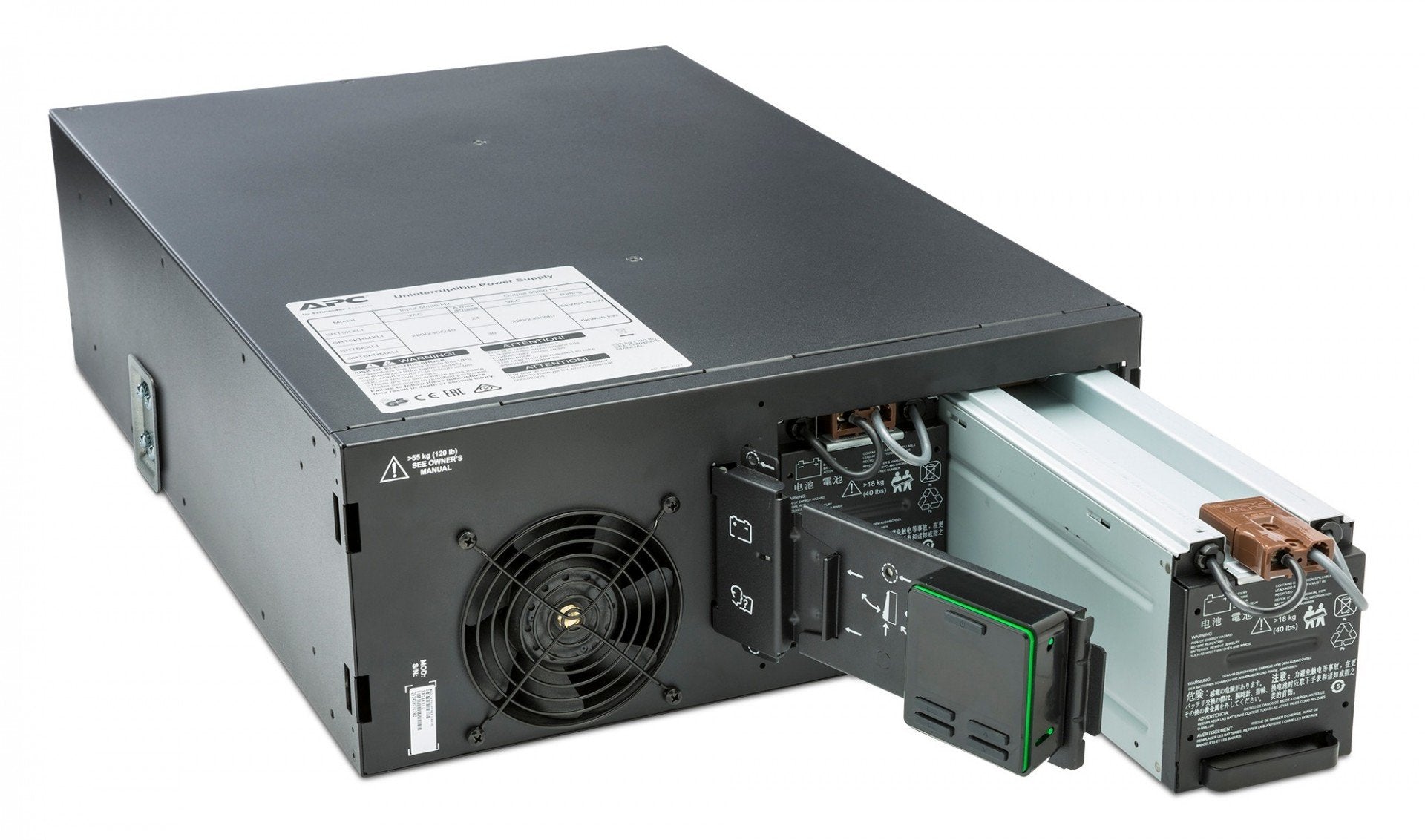 APC Smart-UPS SRT 6000VA RM UPS rack-mountable AC 230V 6000Watt 6000VA Ethernet 10/100 USB output connectors 13 4U Black