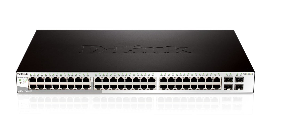 D-Link DGS-1210-52 commutateur réseau Géré L2 Gigabit Ethernet (10/100/1000) 1U Noir