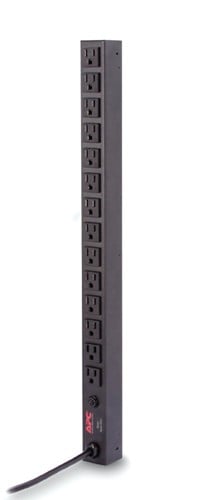 APC Basic Rack-Mount PDU Rack AC 120V input NEMA 5-15 output connectors 14 NEMA 5-15 3.65m cord Black