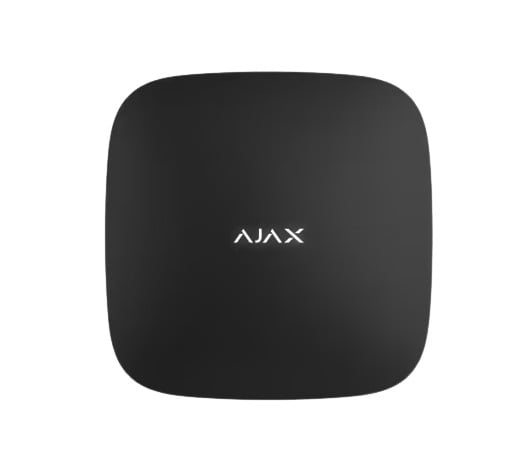 Ajax Systems 38240.108.BL1 Hub 2 Jeweller (4G) - panneau de contrôle d'alarme avec vérification photographique des alarmes (2xSIM, 4G, Ethernet) - noir