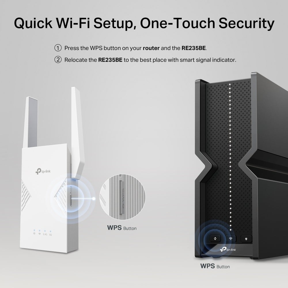 TP-LINK BE3600 Dual-Band Wi-Fi 7 Range Extender