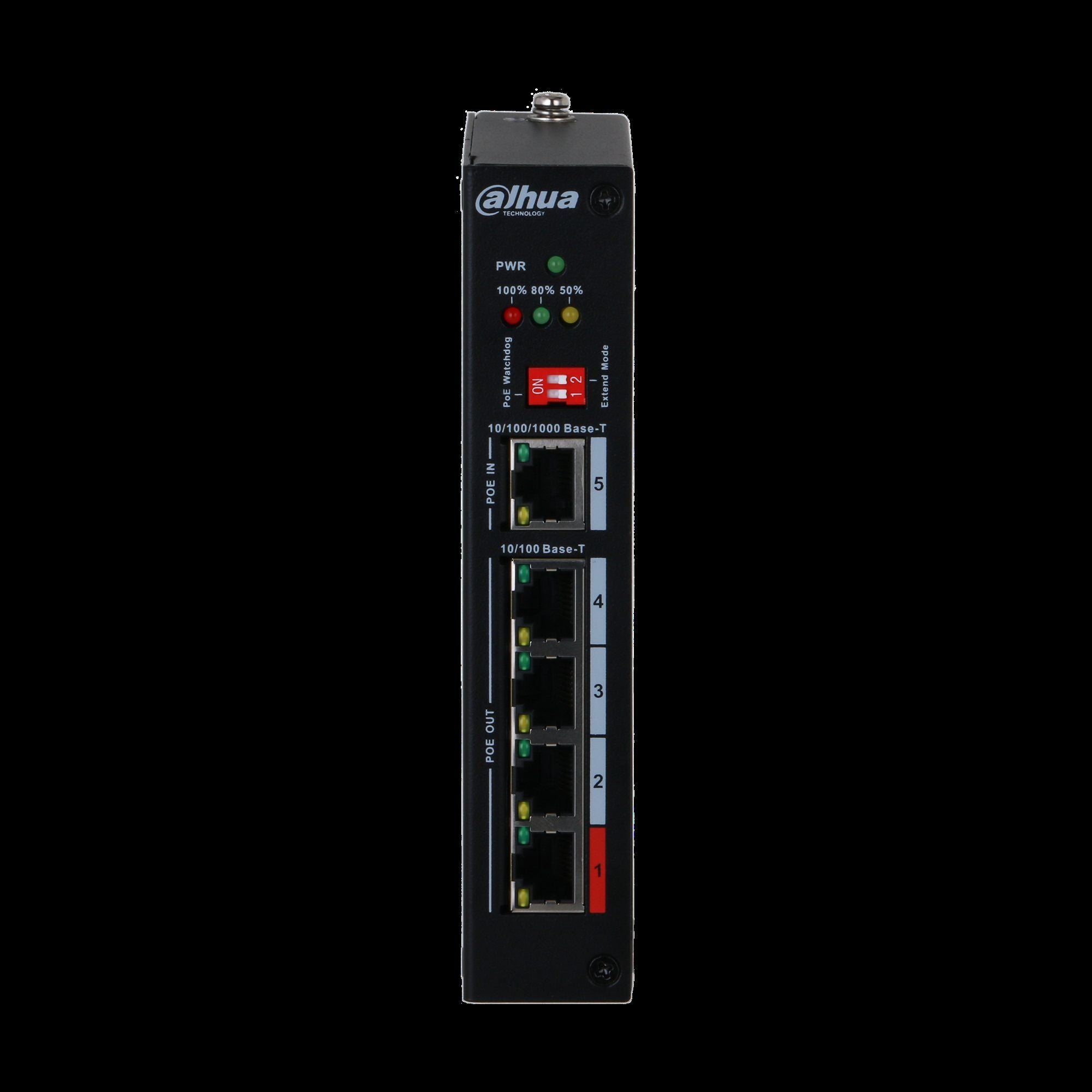 Dahua PFT1500 Extenseur PoE 5 ports avec 4 ports PoE Out et 1 port PoE In