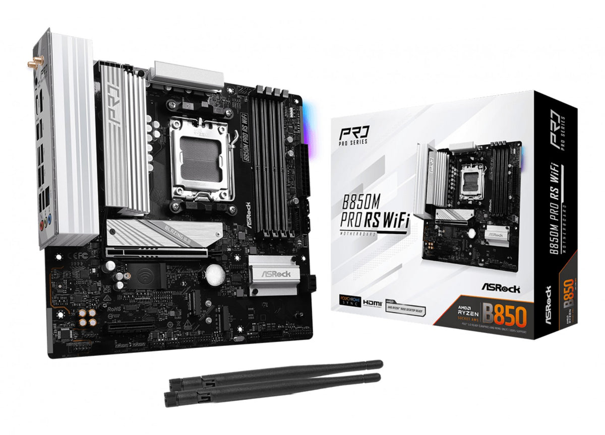 ASRock 90-MXBR70-A0UAYZ Carte mere B850M Pro RS WiFi DDR5 Support PCIe 5.0