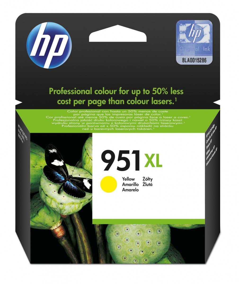 HP 951XL original Ink cartridge CN048AE BGX yellow high capacity 1.500 pages 1-pack Officejet