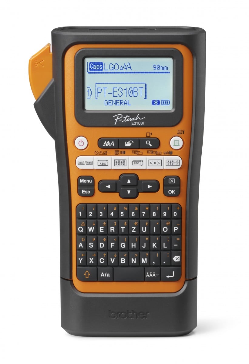 Brother PT-E310BTVP imprimante pour étiquettes Transfert thermique 180 x 180 DPI 20 mm/sec Avec fil &sans fil HSE/TZe Bluetooth QWERTZ