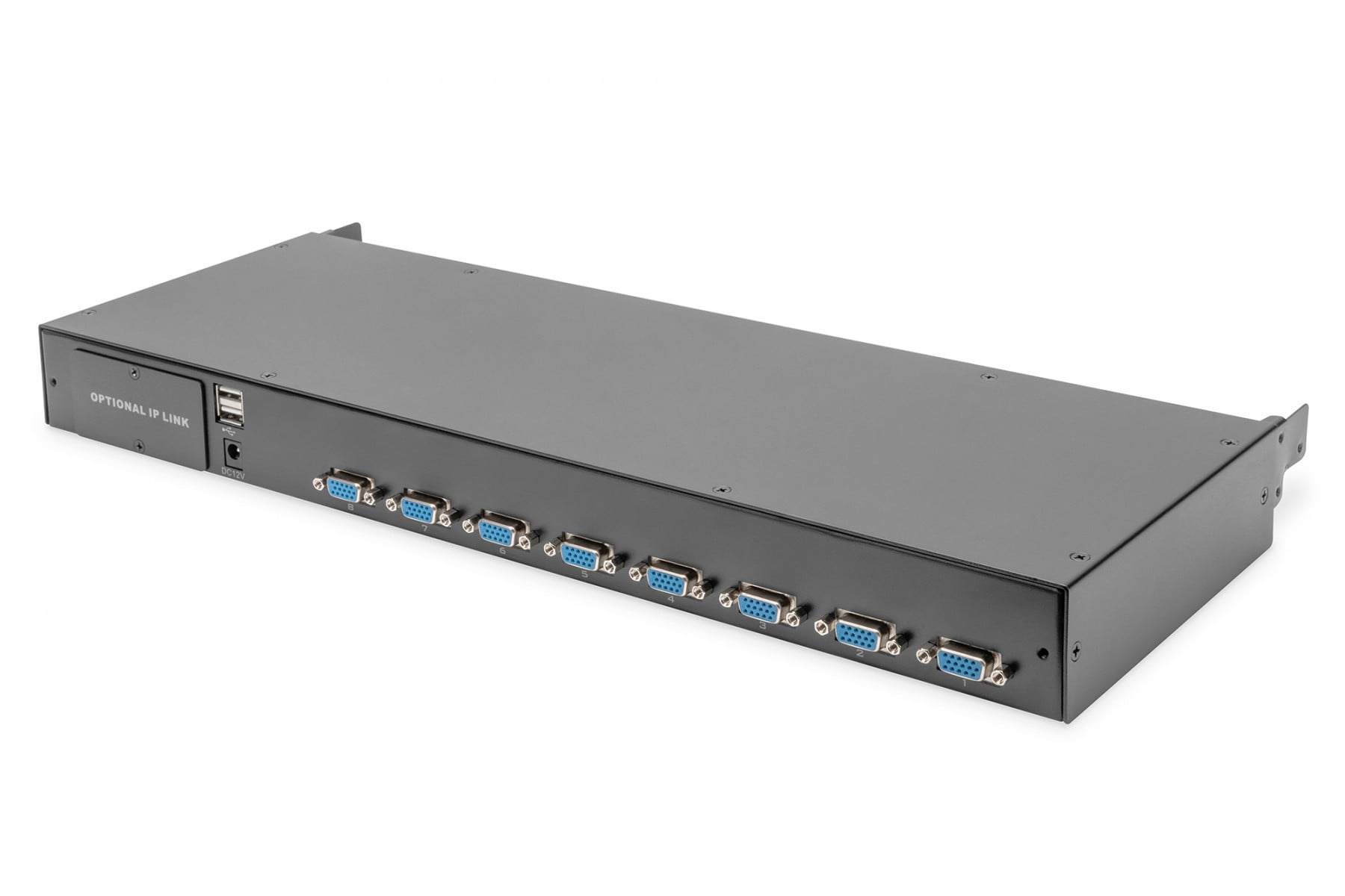 Digitus DS-72213 commutateur écran, clavier et souris Grille de montage Noir