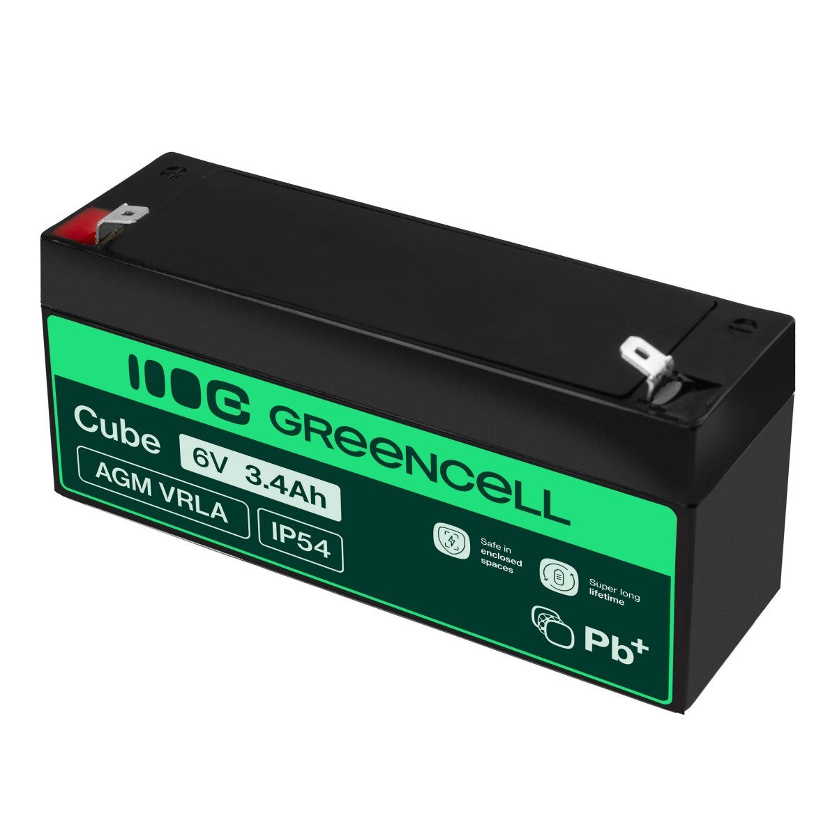 Green Cell Battery AGM VRLA 6V 3.4Ah - Battery - Mignon (AA)