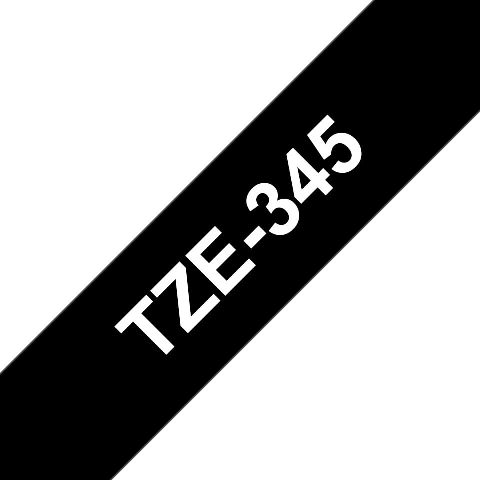 Tape/18mm white on black f P-Touch