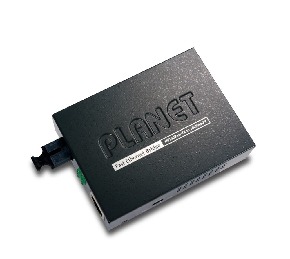 PLANET FT-806A20 convertisseur de support réseau 100 Mbit/s 1310 nm Monomode Noir