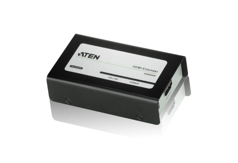 Récepteur HDMI Cat 5 (1080p@40m) - 1920 x 1200 pixels - Récepteur AV - 60 m - Avec fil - Noir - HDCP