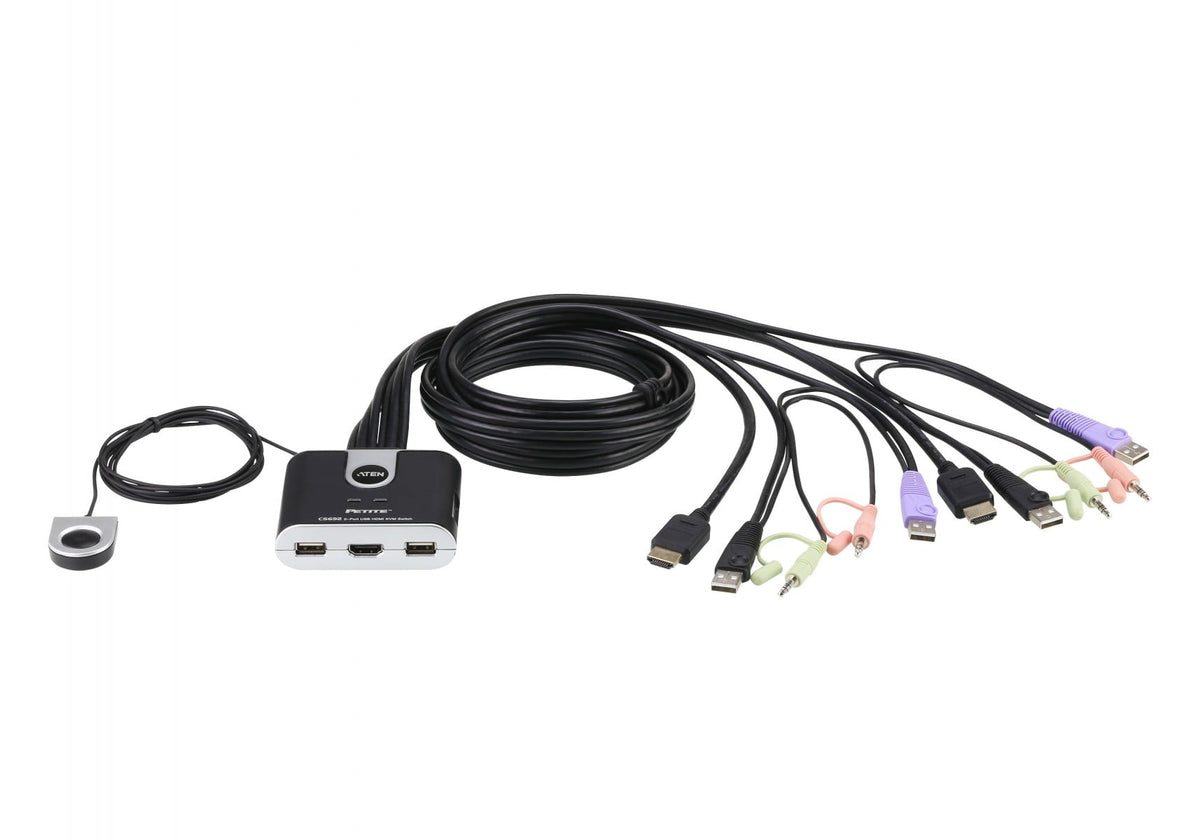 ATEN CS692 Commutateur KVM USB HDMI Résolution 1920x1200 Noir