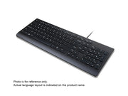 Lenovo Essential clavier Universel USB Tcheque, Slovaque Noir