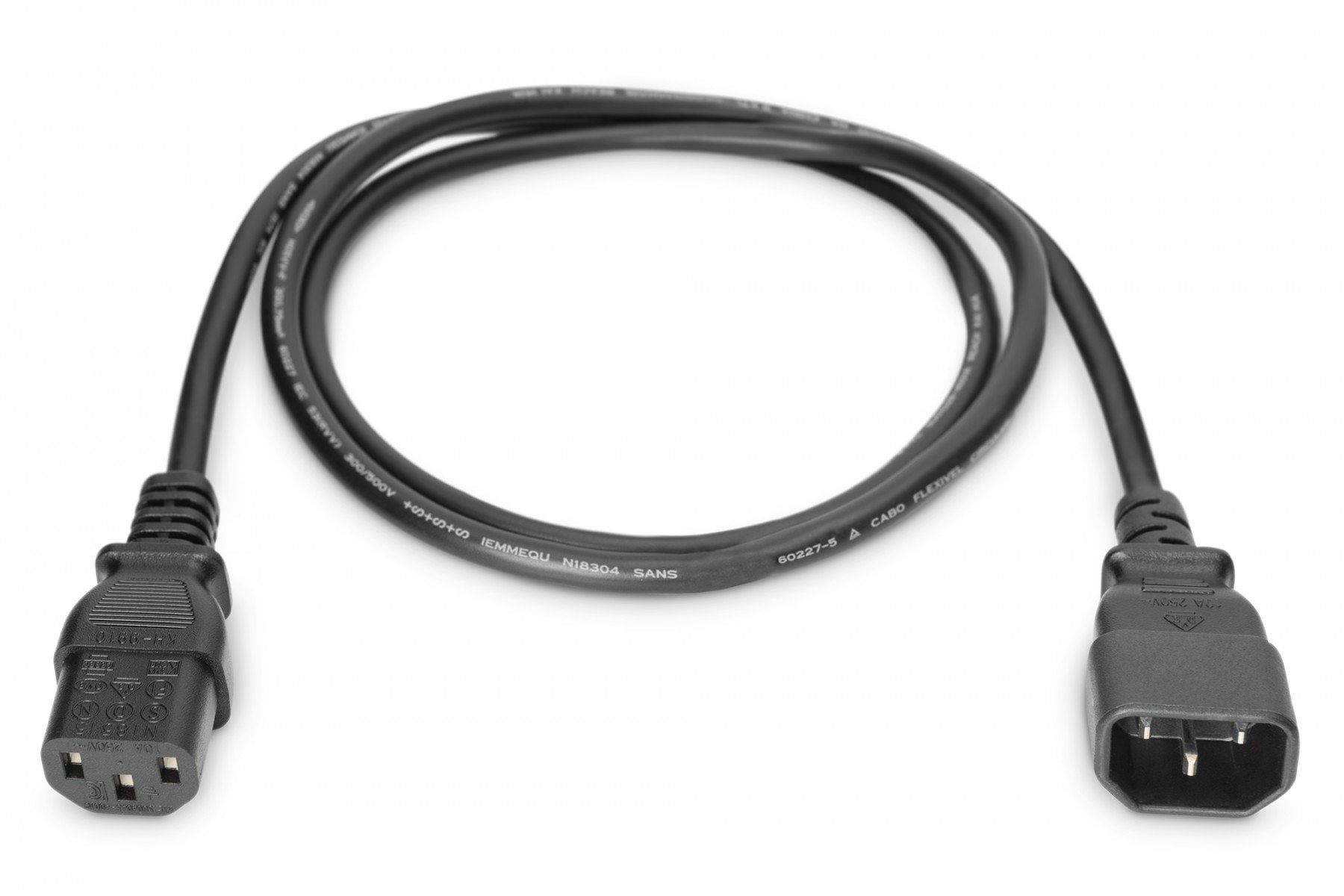 Digitus AK-440201-050-S câble électrique Noir 5 m IEC C14 IEC C13