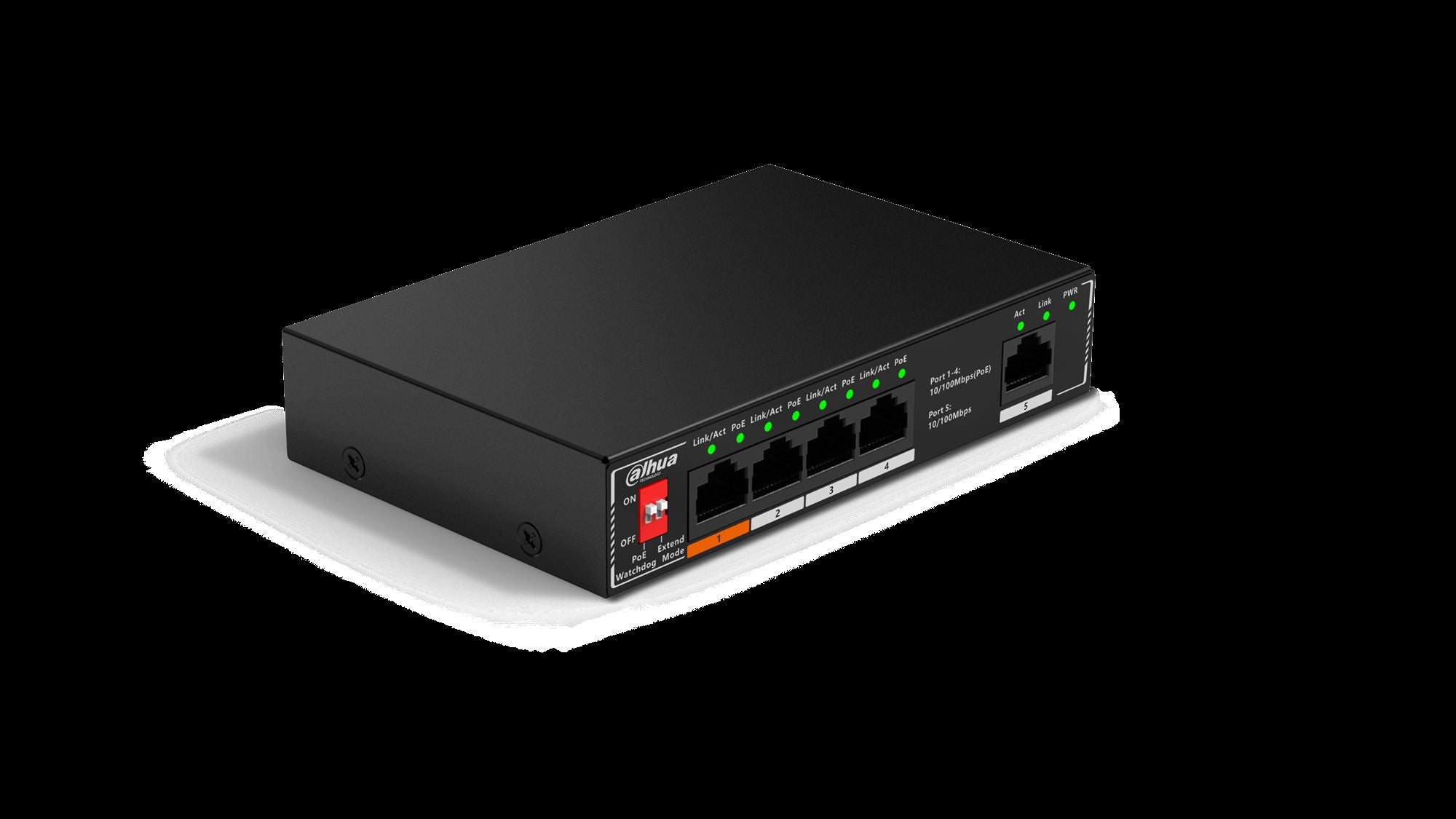 Dahua SF1005P Commutateur de bureau non géré 5 ports avec 4 ports PoE
