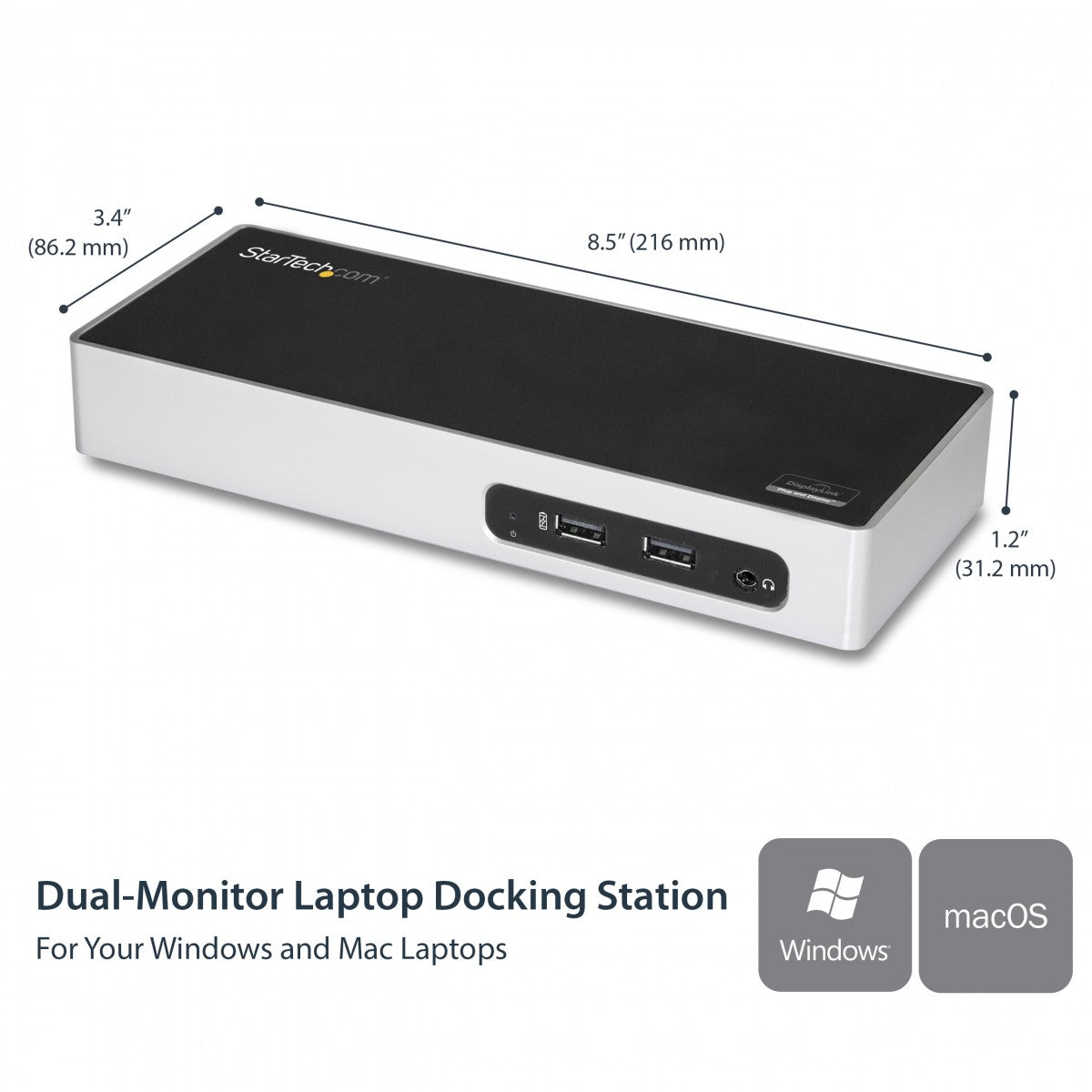 USB 3 Dual Monitor Dock HDMI DVI/VGA