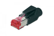 Digitus A-MO6 8/8 HRS connecteur de fils RJ-45 Noir, Métallique, Rouge