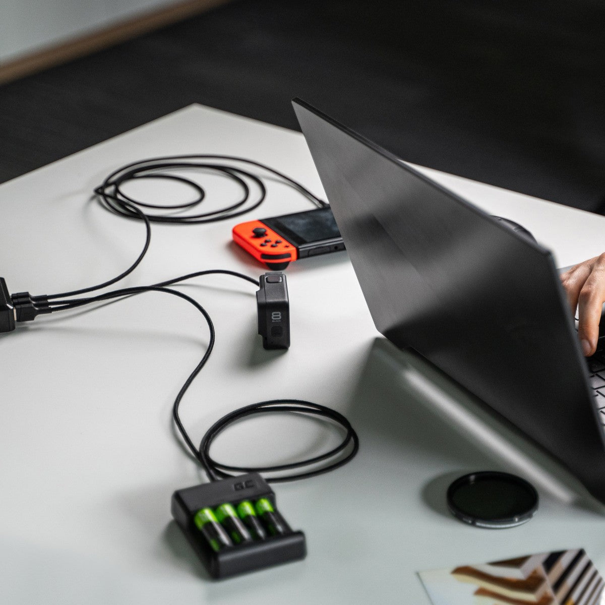 Green Cell KABGCSET01 câble USB 2 m USB A USB C Noir