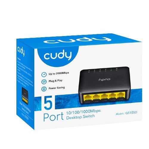 Cudy GS105D commutateur réseau Non-géré Gigabit Ethernet (10/100/1000) Noir