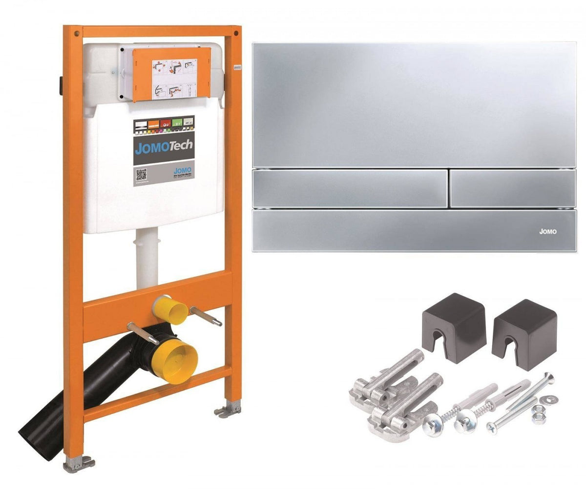 WERIT 103-000000008 JOMOTech Cadre WC H=1120 + Support + Bouton EXCLUSIVE 2.0 chrome mat 174-91101100-00