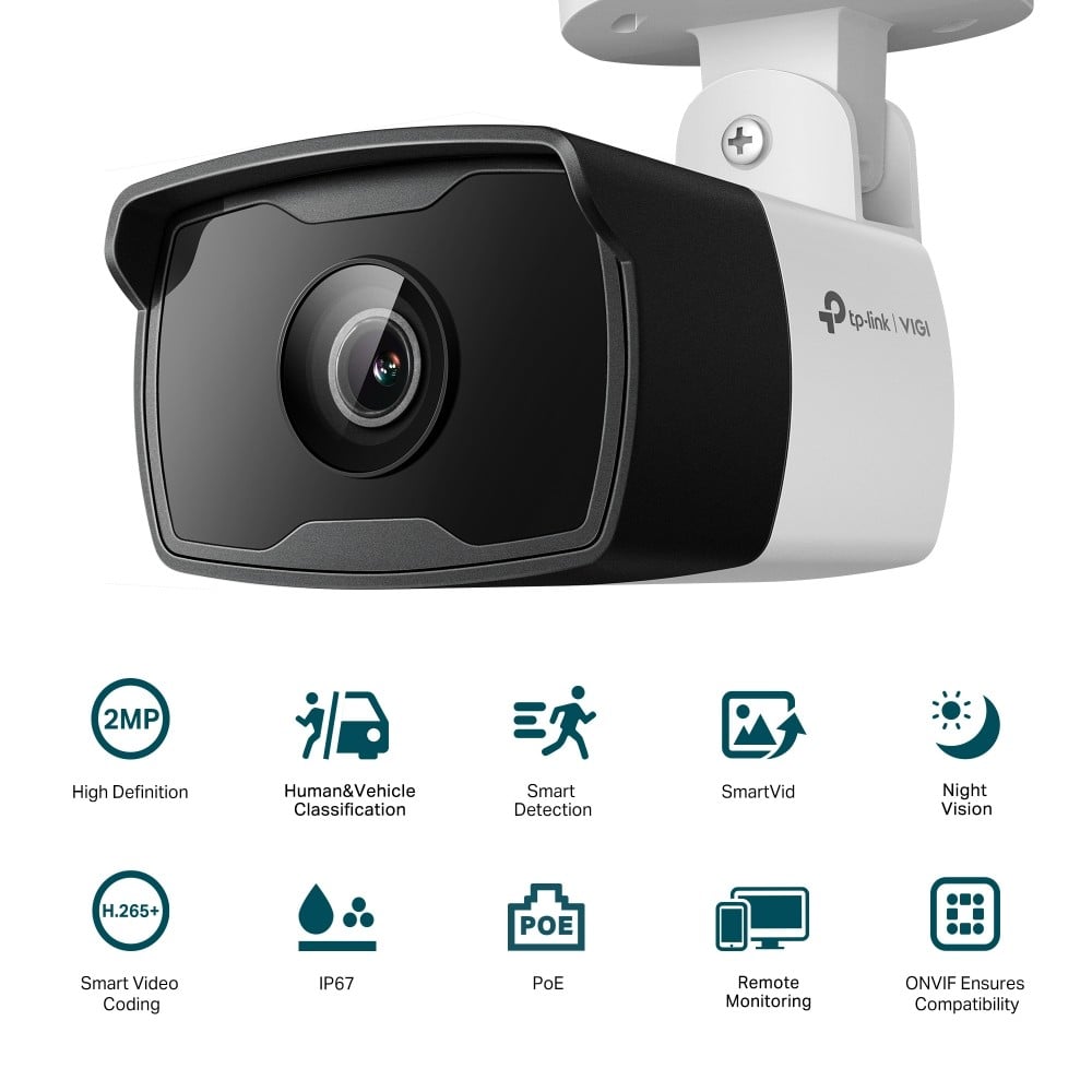 TP-Link VIGI C320I Bulbe Caméra de sécurité IP Extérieure 1920 x 1080 pixels Plafond/Mur/Poteau