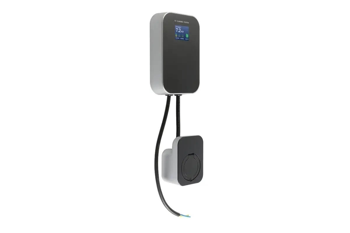 Extralink BS20-BA-22kW-APP Typ A 32A 22kW | adowarka do samochodu elektrycznego | 3 fazy, ekran LCD, aplikacja, 6,1m 100 / 250 / 380 V Noir