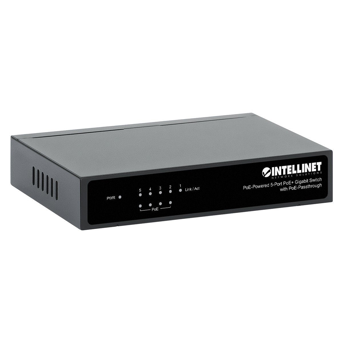 Intellinet PoE-Powered 5x Gigabit Gigabit Ethernet (10/100/1000) Connexion Ethernet, supportant l'alimentation via ce port (PoE) Noir