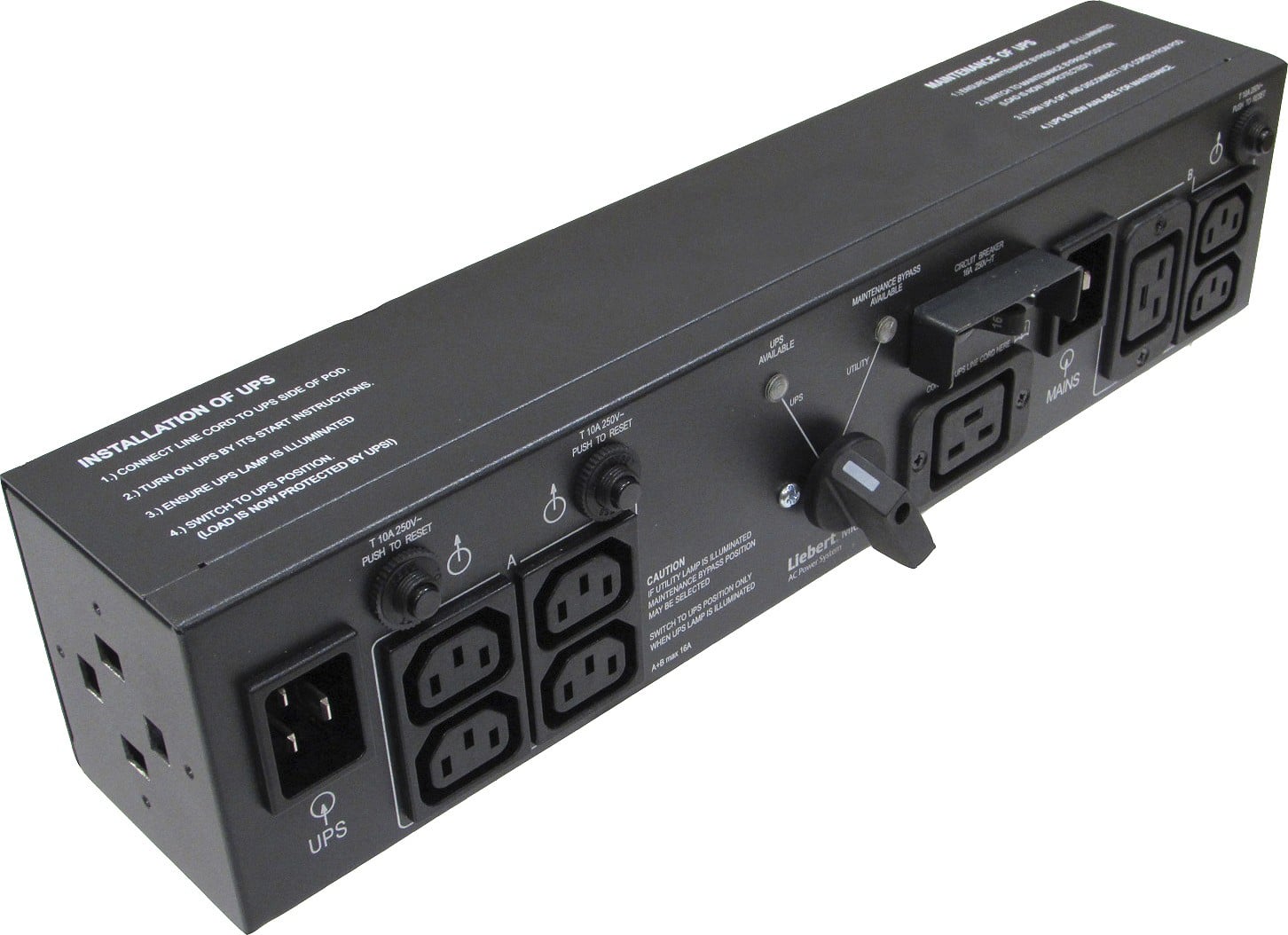 Liebert 2U MicroPod Ext maint Bypass