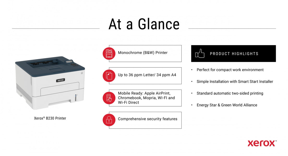 XEROX B230 MONO PRINTER