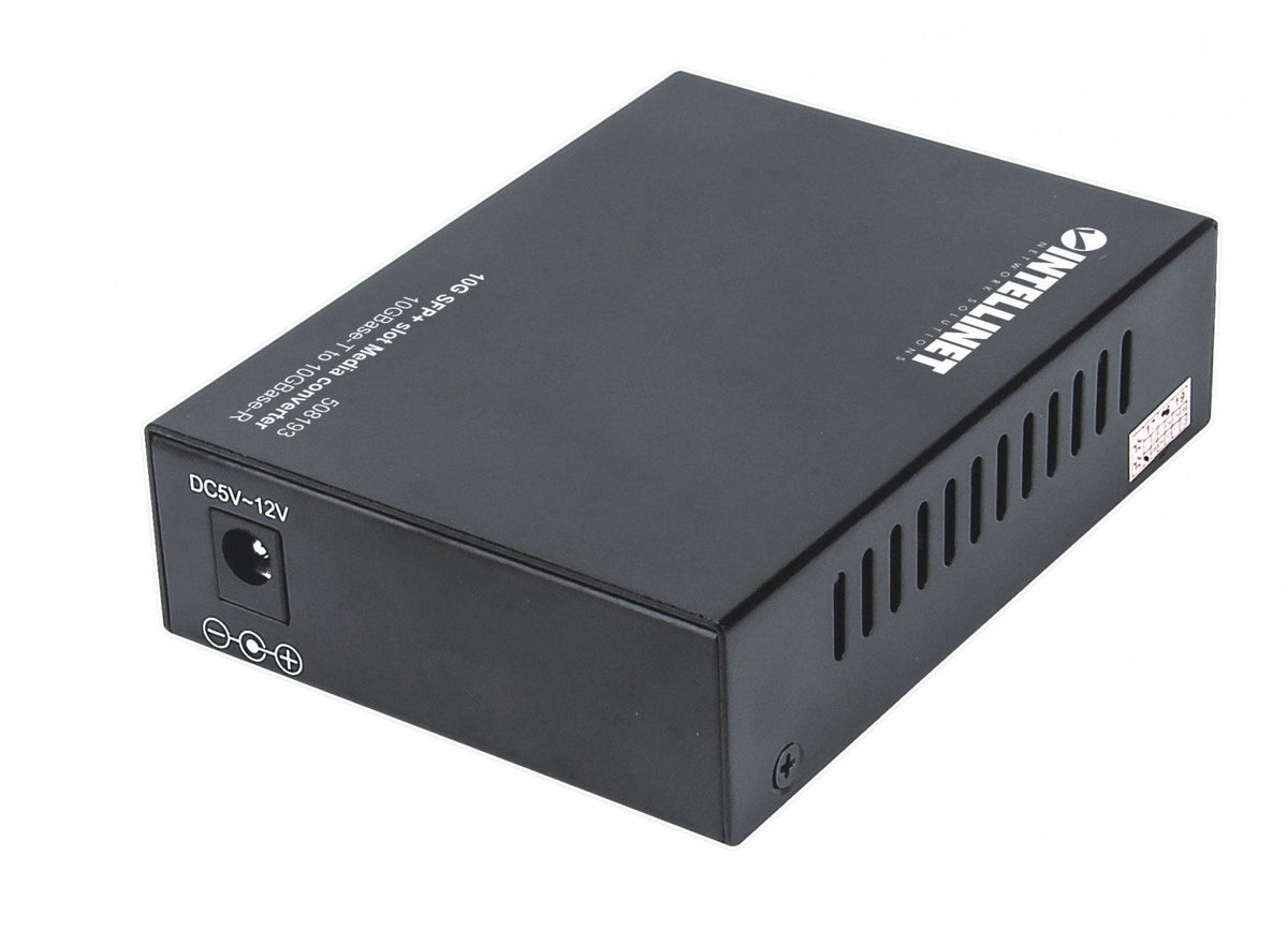 Intellinet 508193 convertisseur de support réseau 10000 Mbit/s Noir