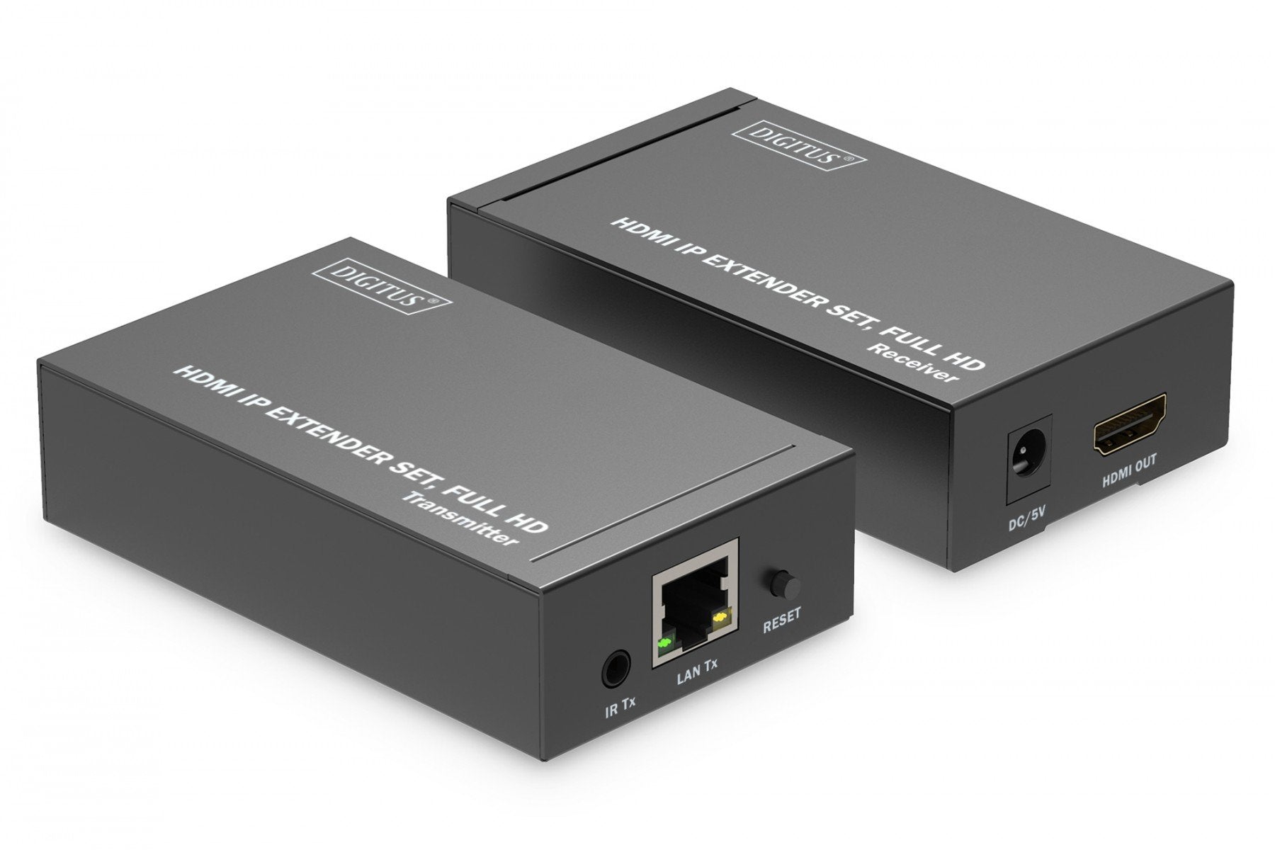 Digitus DS-55517 extension audio/video Émetteur et récepteur AV Noir