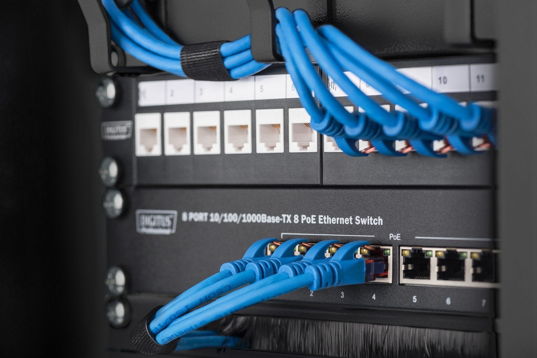 Digitus DN-10-ORG-1U-B accessoire de racks Panneau de gestion de câbles