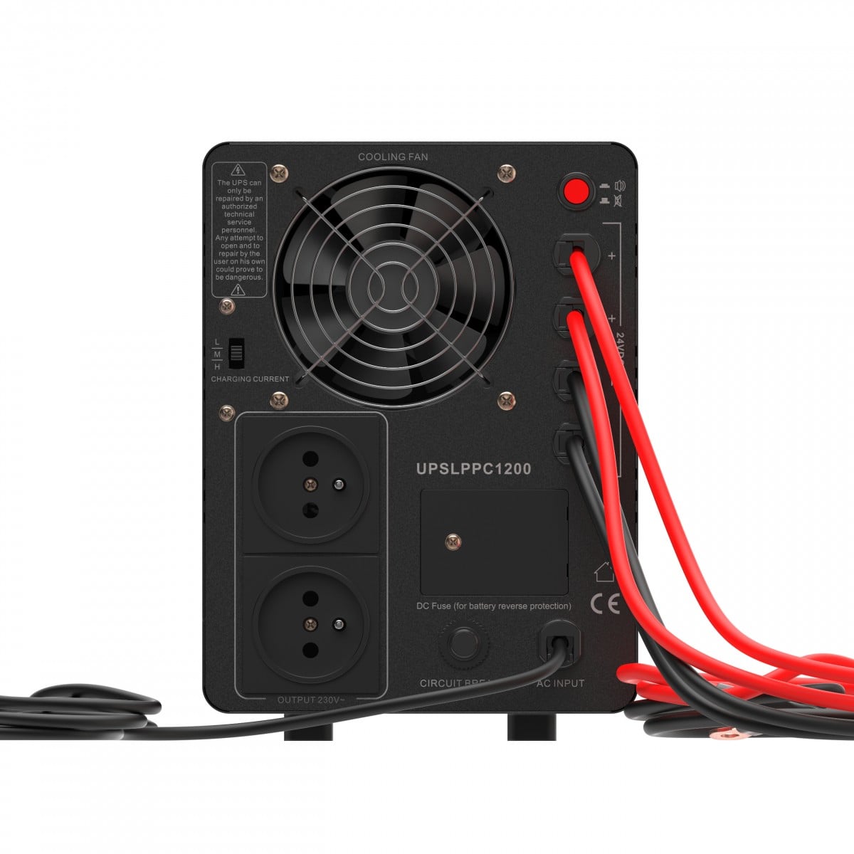 Green Cell UPSLPPC1200 Onduleur AVR UPS 2000VA 1200W PowerCore 24 VDC avec écran LCD