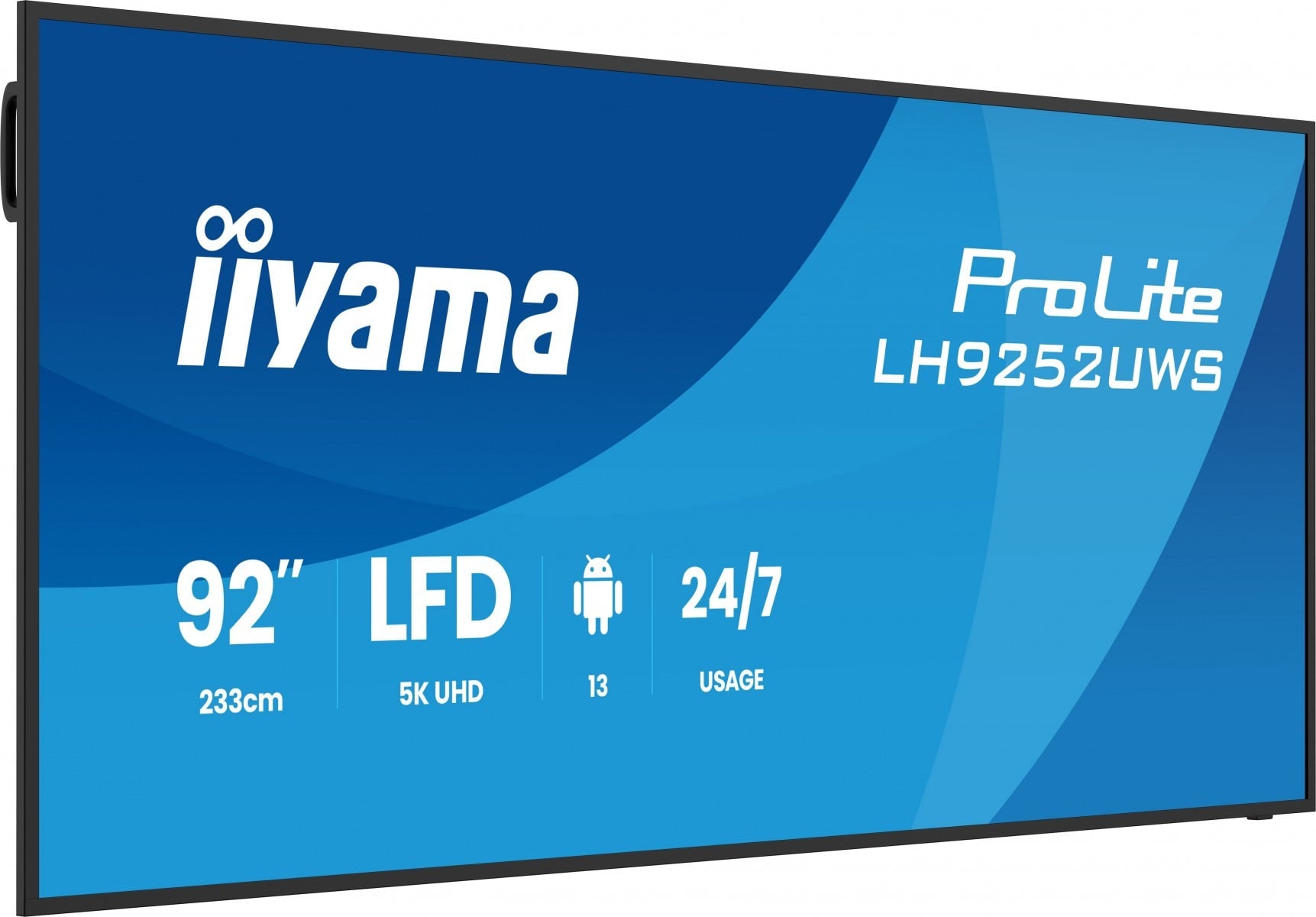 "iiyama LH9252UWS-B1AG Écran d'affichage 92"" VA UltraWide 5K 21:9 500cd 24/7 3xHDMI DP Haut-parleurs Subwoofer 2x20W"