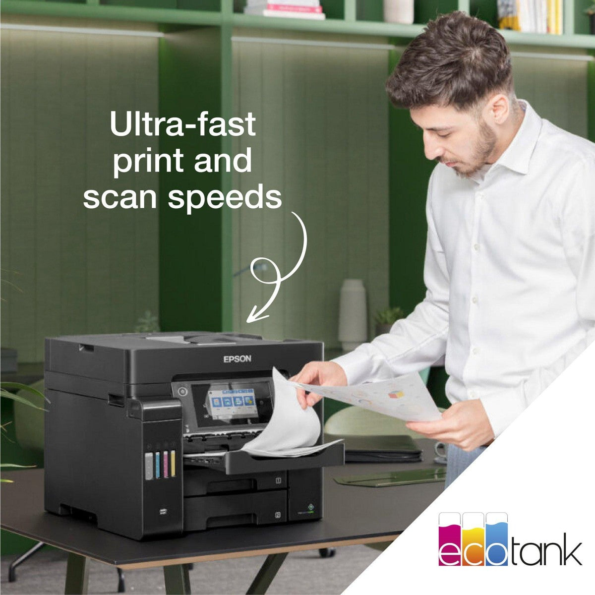 EPSON EcoTank ET-5805 MFP colour inkjet ITS A4 25ppm Print 550sheets USB LAN Wi-Fi Black