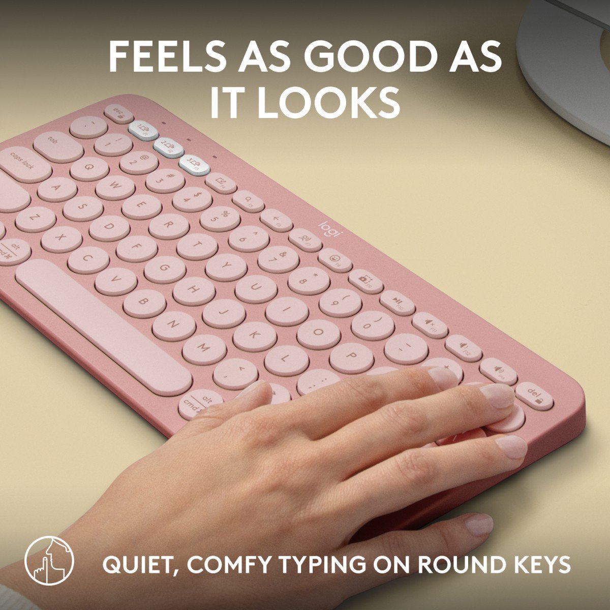 Logitech 920-011853 Pebble Keys 2 K380S Tonal Rose Clavier sans fil