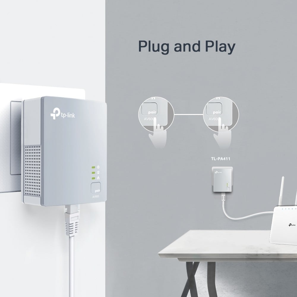 TP-Link PA411KIT 500 Mbit/s Ethernet/LAN Blanc 2 piece(s)