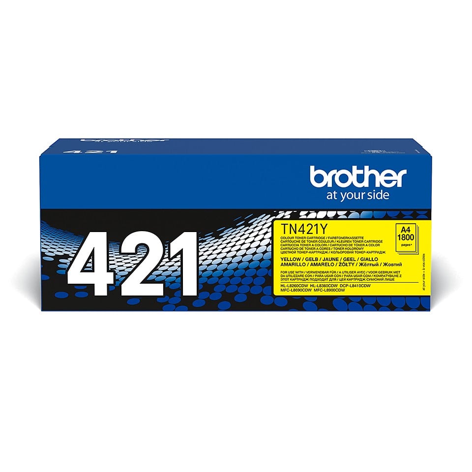 BROTHER TN421Y Toner Cartouche Jaune 1.800 pages pour Brother HL-L8260CDW, L8360CDW