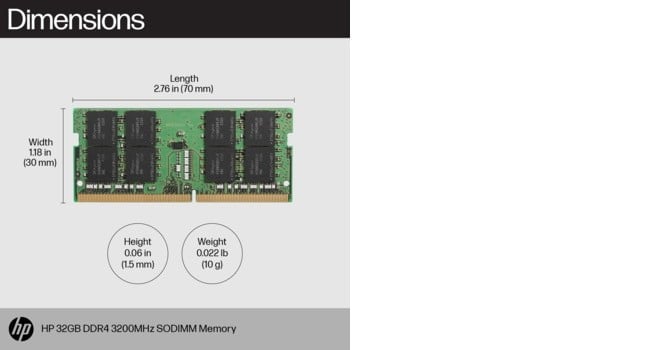 HP 16GB DDR4 3200 SO DIMM