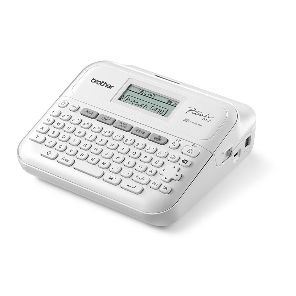 Brother PT-D410 imprimante pour étiquettes Transfert thermique 180 x 180 DPI 20 mm/sec Avec fil TZe QWERTY