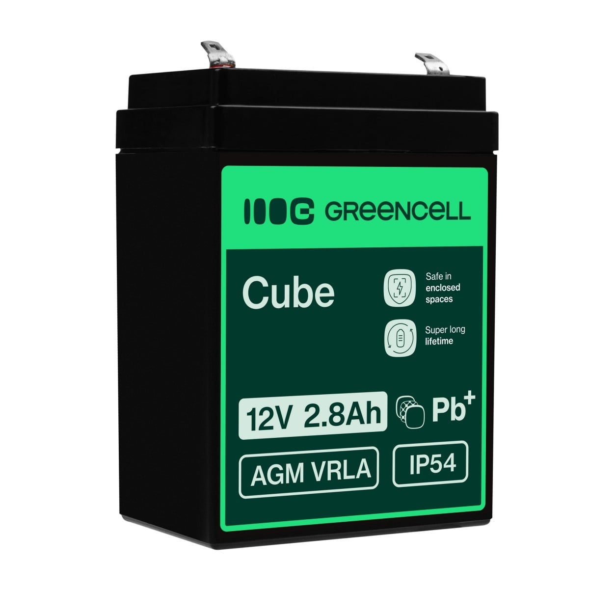 Green Cell AGM Battery 12V 2.8Ah - Battery - Baby (C)