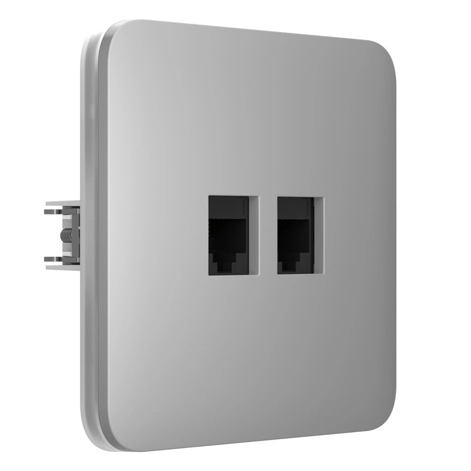 Ajax Systems 126192.317.FG Cache de prise LAN double - SoloCover (LAN)